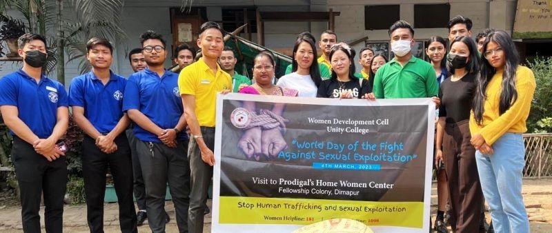 Unity College observed ‘World Day of the fight against sexual exploitation’ by visiting Prodigal Home (Swadhar Greh and Child Care Institute) Fellowship Colony, Dimapur.